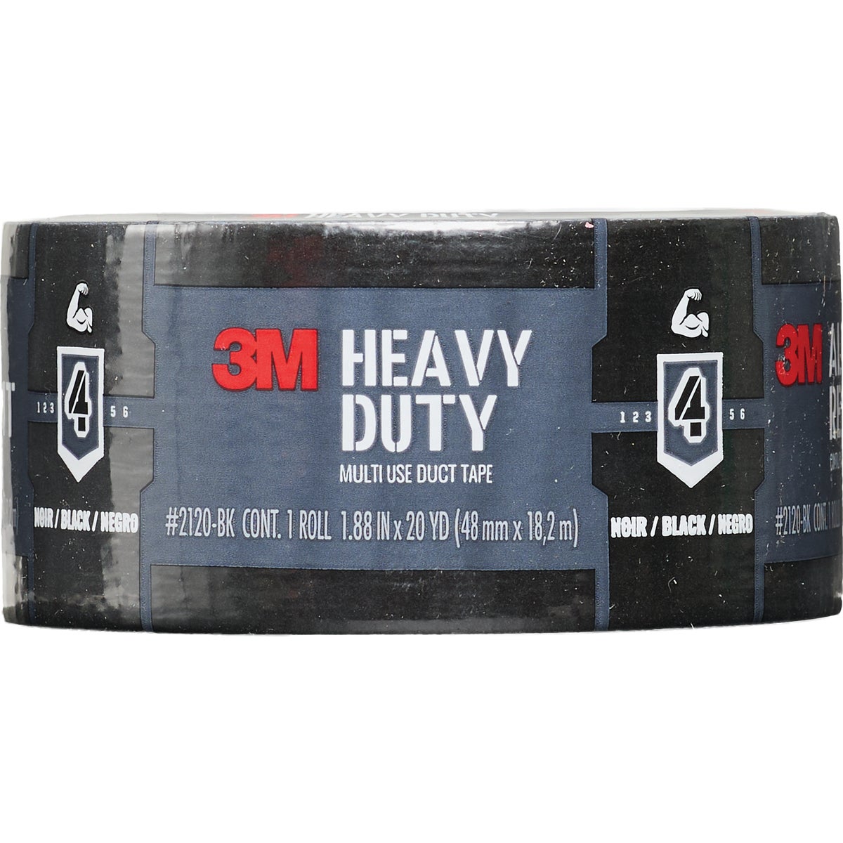 3M 1.88 In. x 20 Yd. Black Heavy Duty Duct Tape Image 2