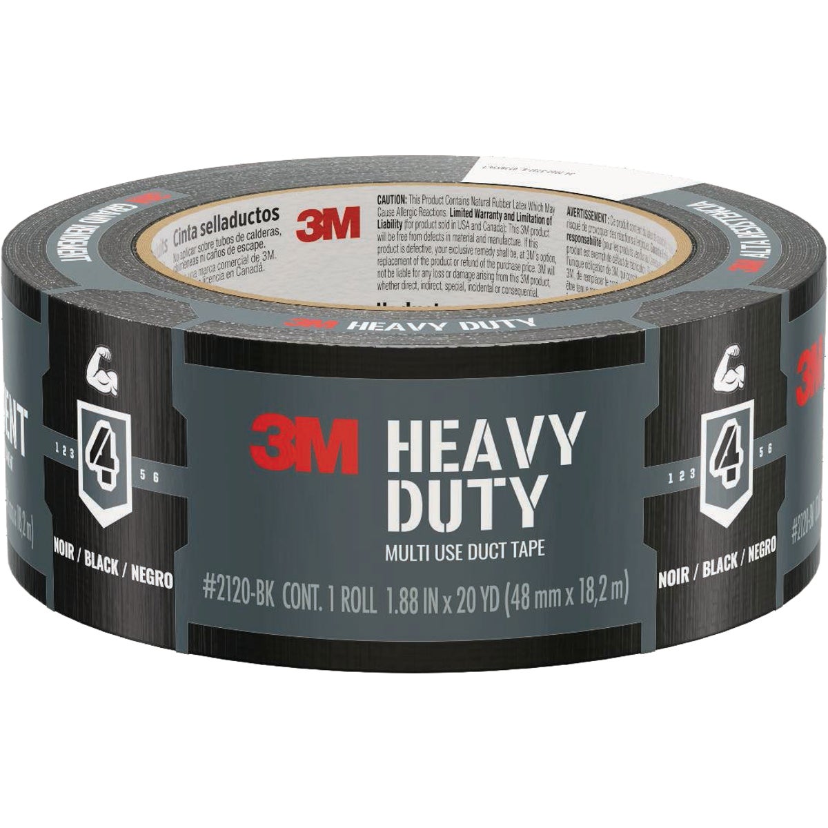 3M 1.88 In. x 20 Yd. Black Heavy Duty Duct Tape
