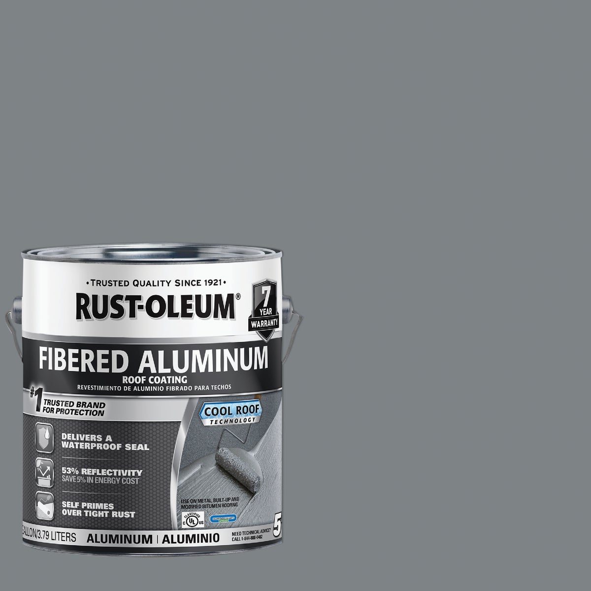 Rust-Oleum 510 1 Gal. 7-Year Fibered Aluminum Roof Coating