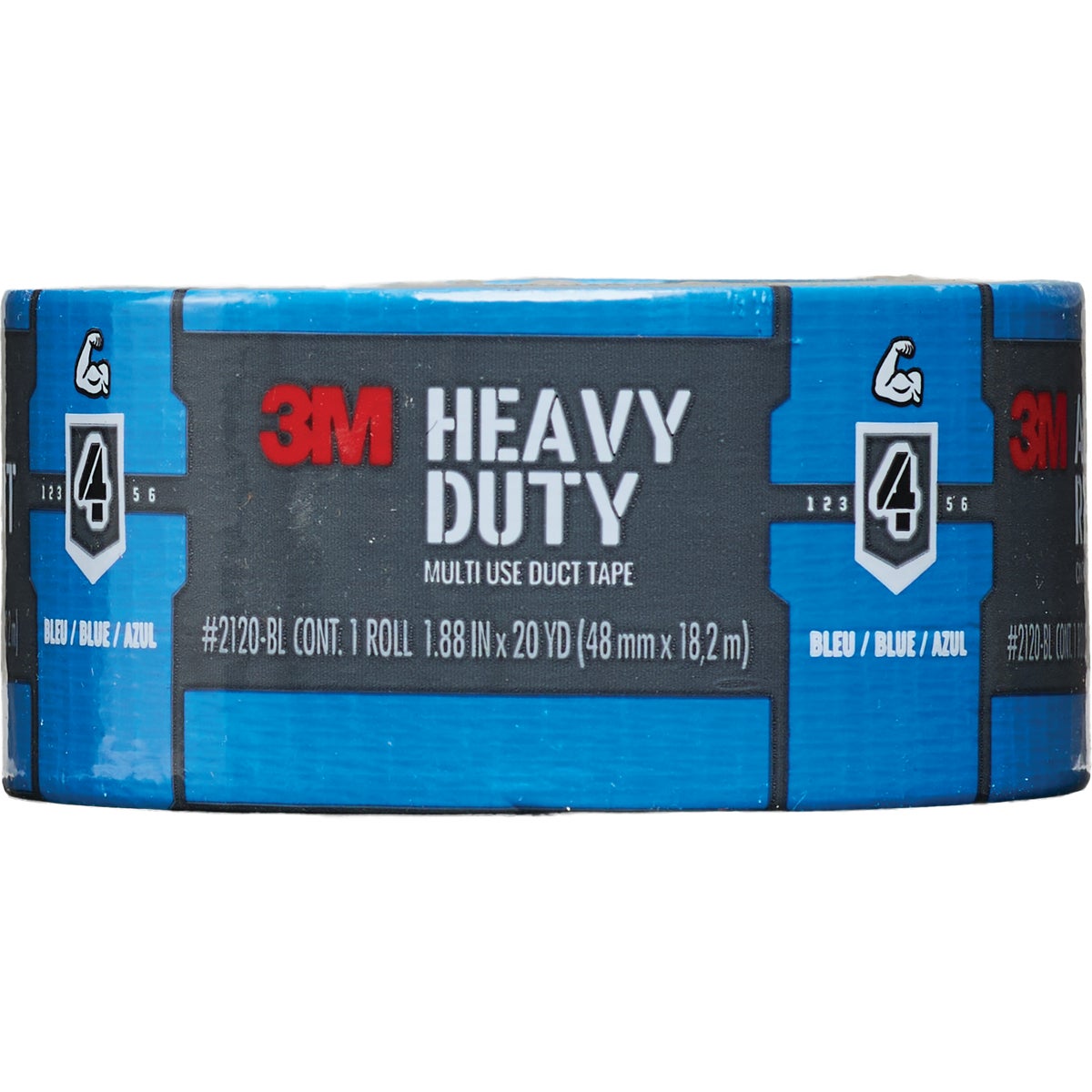 3M 1.88 In. x 20 Yd. Blue Heavy Duty Duct Tape Image 2