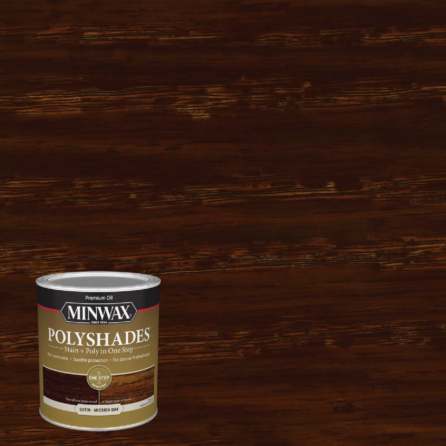 Minwax Polyshades 1 Qt. Satin Stain & Finish Polyurethane In 1-Step, Mission Oak Image 1