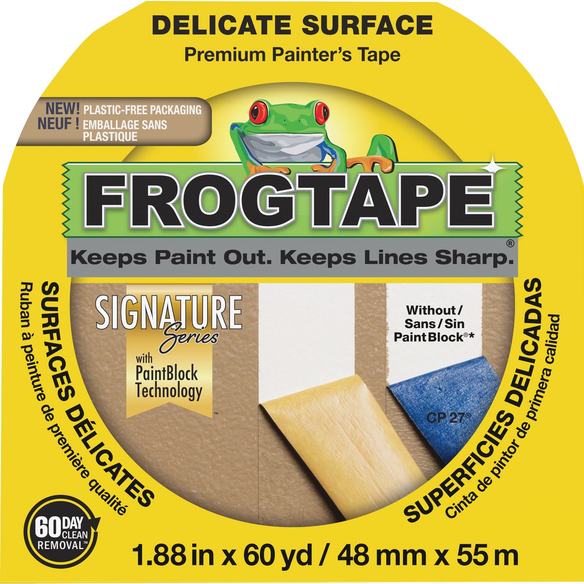 FrogTape 1.88 In. x 60 Yd. Delicate Surface Masking Tape