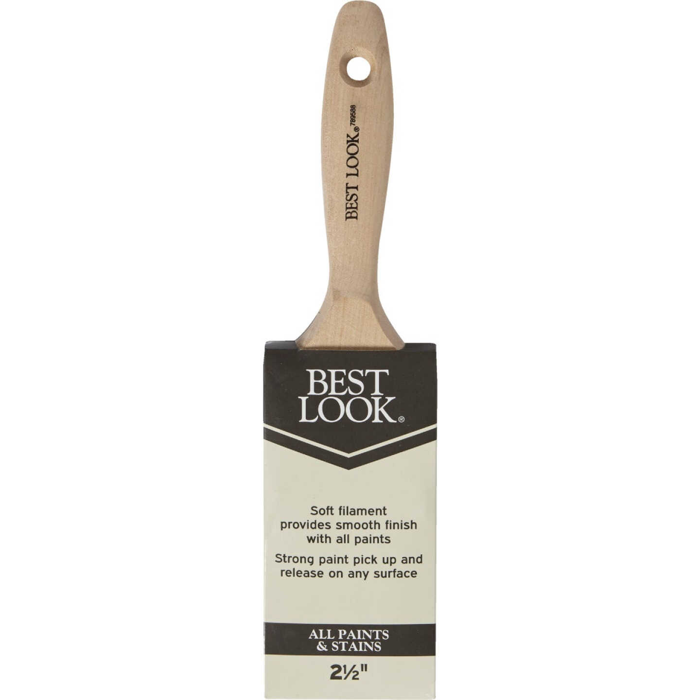 Best Look 2.5 In. Flat Polyester Paint Brush Image 4
