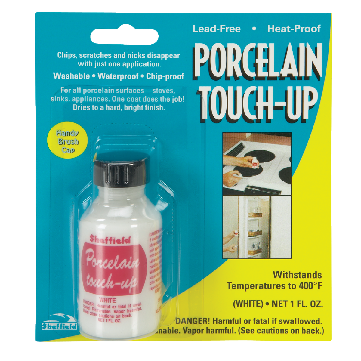 Sheffield Porcelain Touch-up Paint, White, 1 Oz.