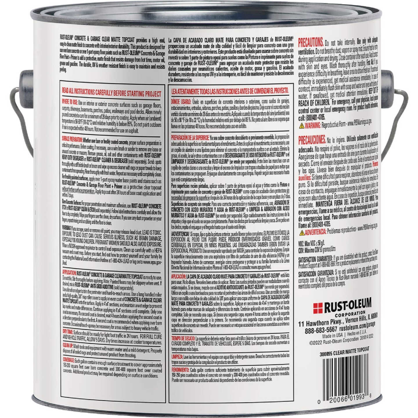 Rust-Oleum 1 Gal. Concrete and Garage Matte Clear Finish Floor Topcoat Image 8