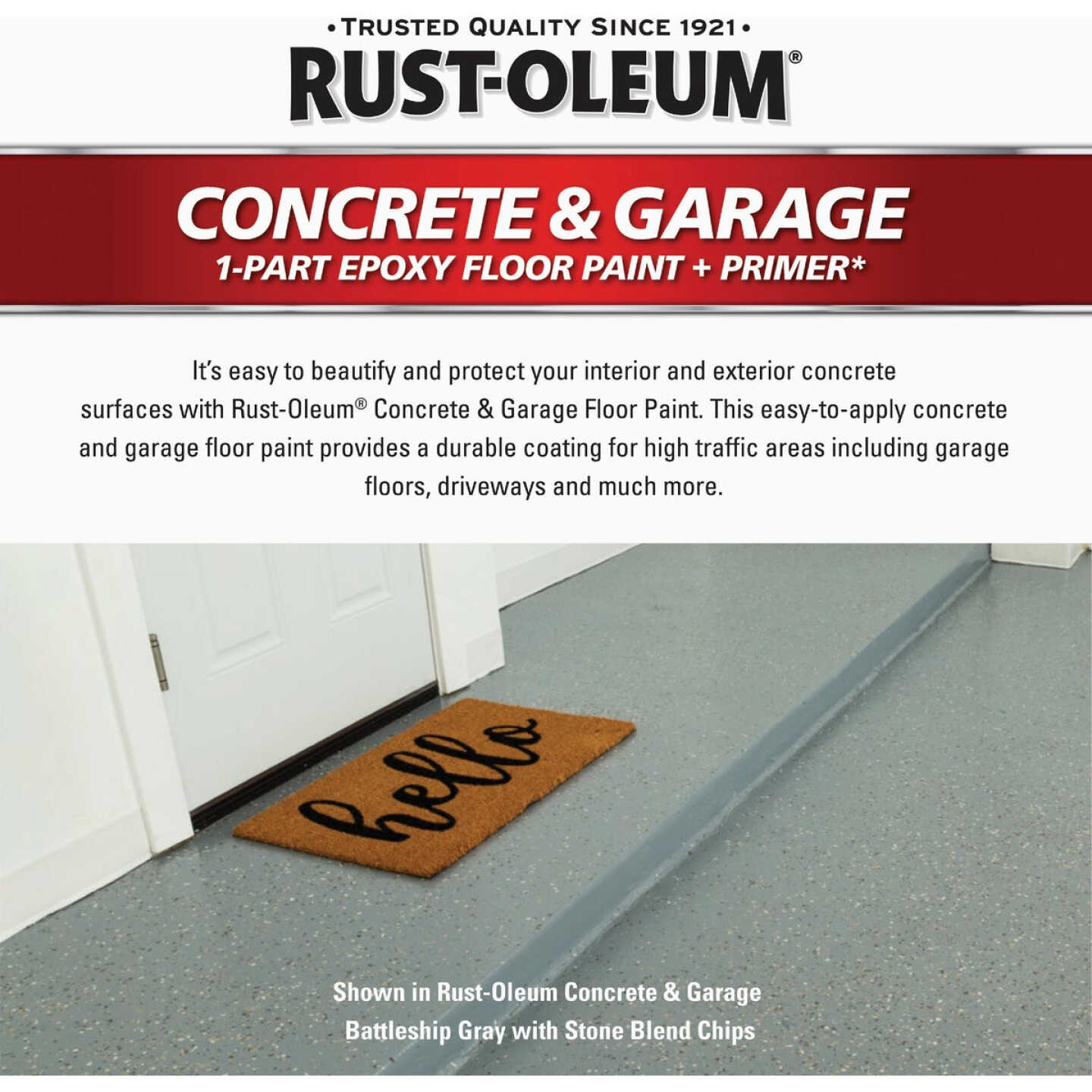 Rust-Oleum 1 Gal. Concrete and Garage Matte Clear Finish Floor Topcoat Image 3