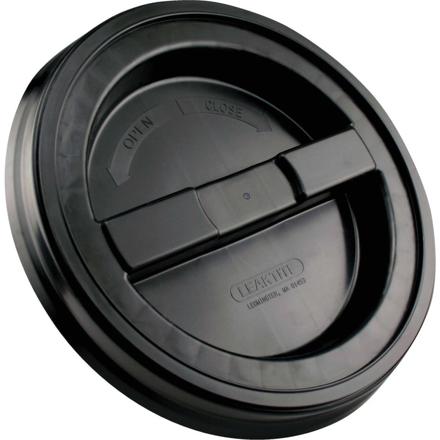 Leaktite Screw-Top Lid for 3.5 & 5 Gal. Pail, Black Image 1
