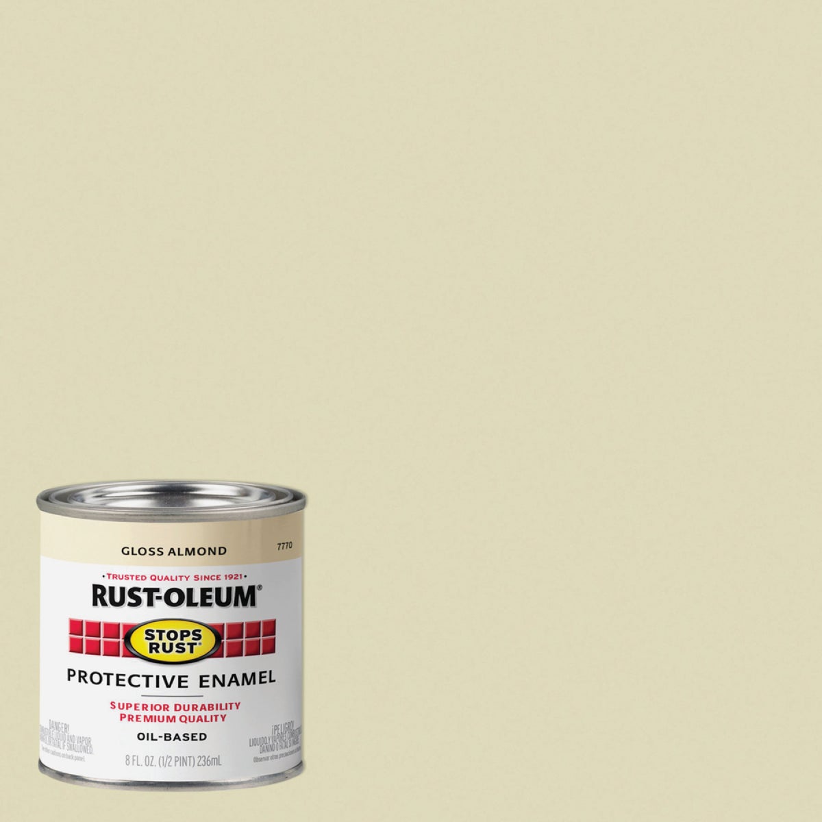 Rust-Oleum Stops Rust Oil Based Gloss Protective Rust Control Enamel, Almond, 1/2 Pt. Image 1
