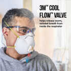 3M N95 Cool Flow Valve Respirator for Paint Prep (2-Pack) Image 5
