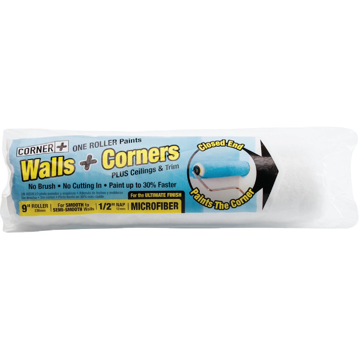 Corner Roller 9 In. x 1/2 In. Microfiber Paint Roller Cover