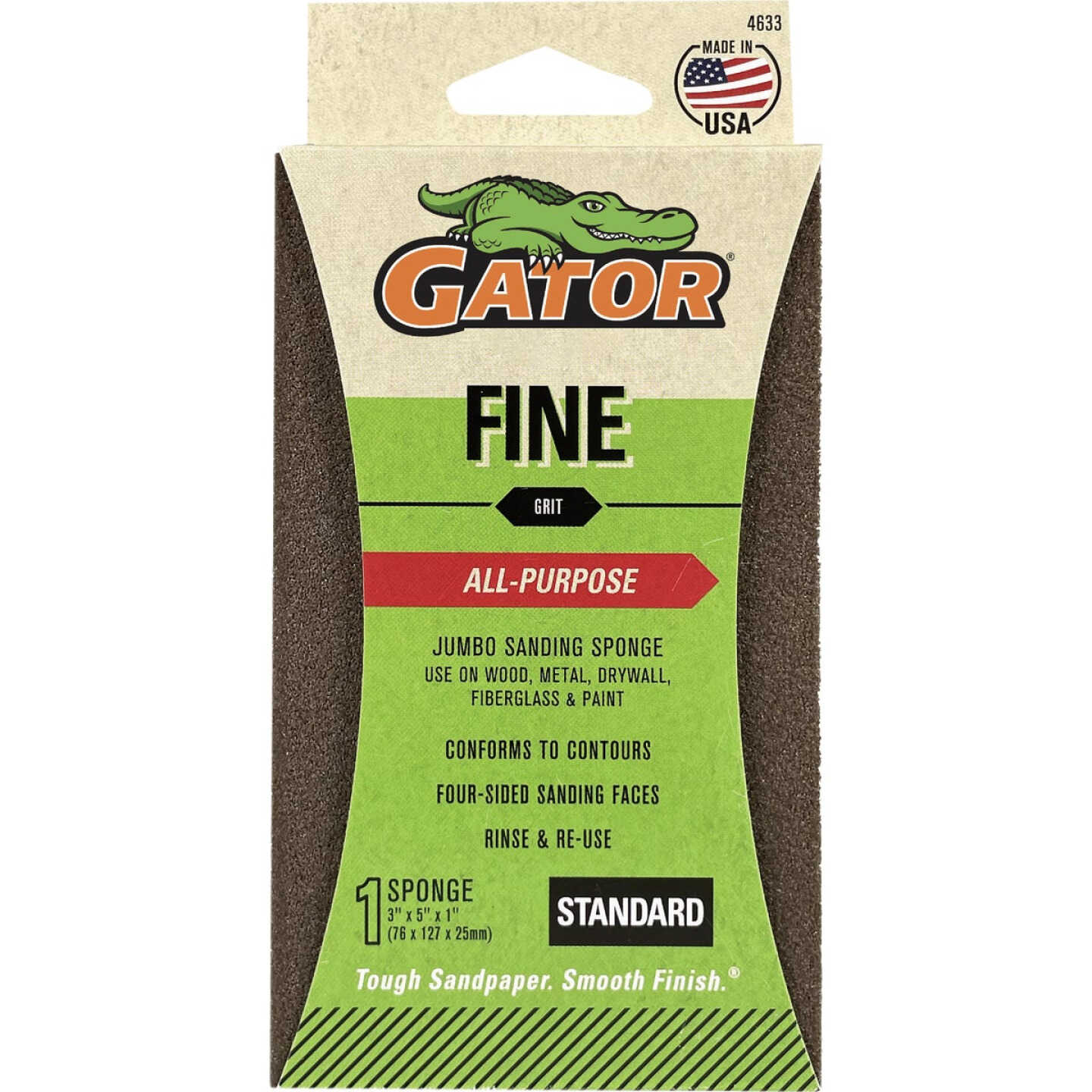 Gator 3 In. x 5 In. 100-Grit Jumbo Sanding Sponge Image 1