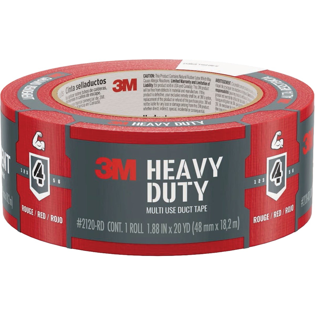 3M 1.88 In. x 20 Yd. Red Heavy Duty Duct Tape