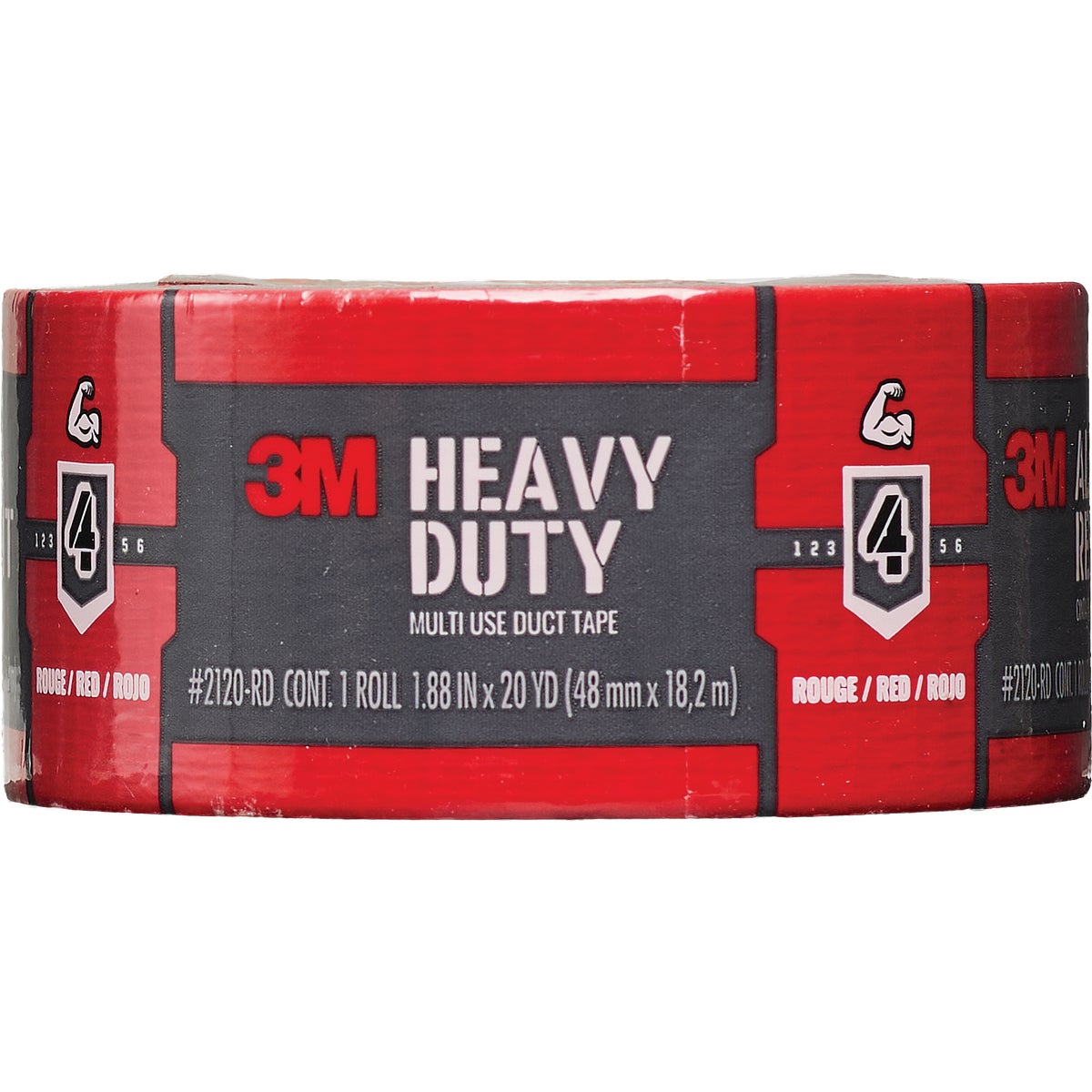 3M 1.88 In. x 20 Yd. Red Heavy Duty Duct Tape Image 2