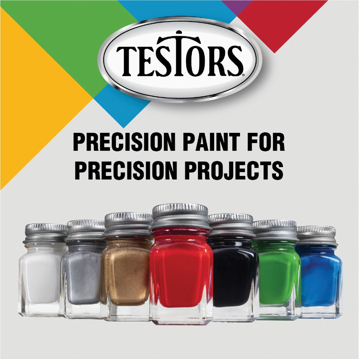Testors Craft 0.25 Oz. Metallic Enamel Brush Paint, Silver Image 3