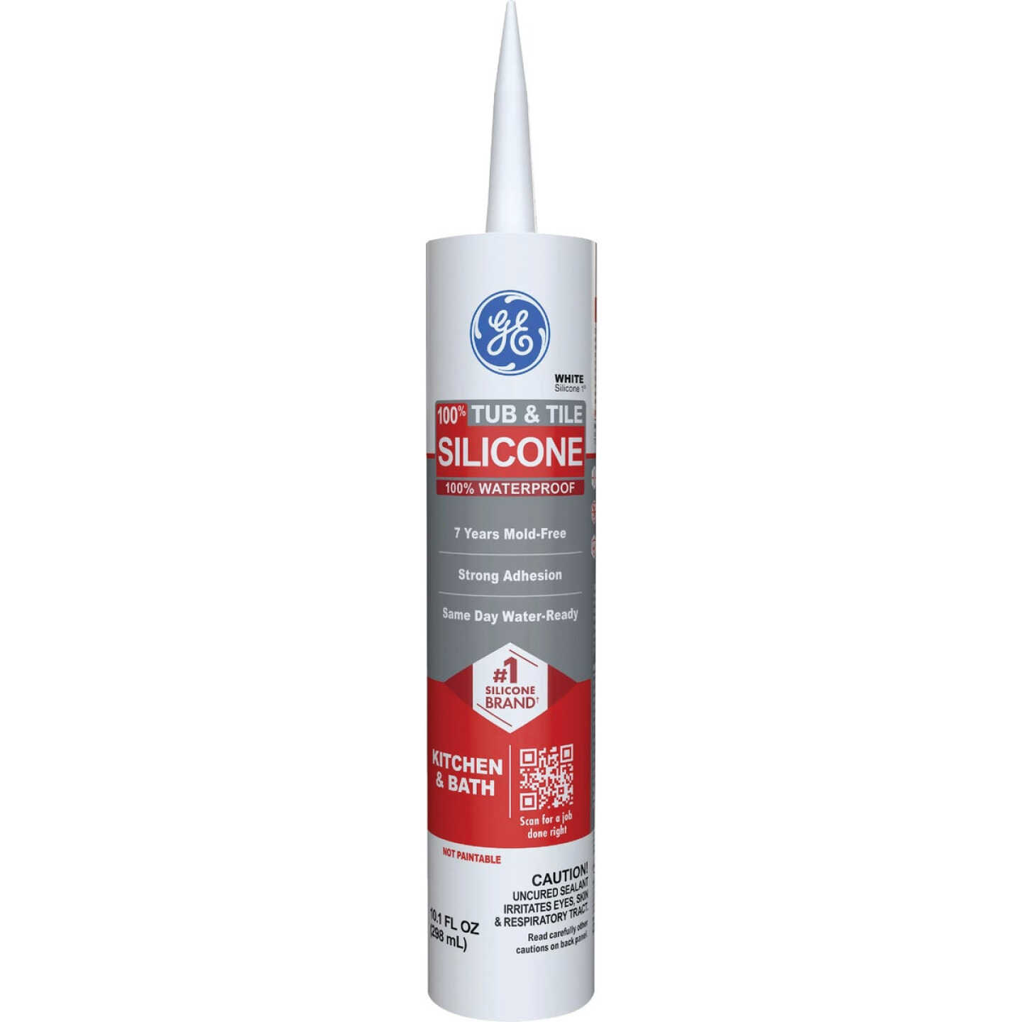 GE Silicone 1 Tub & Tile, White, 10.1 Oz. Cartridge Image 1