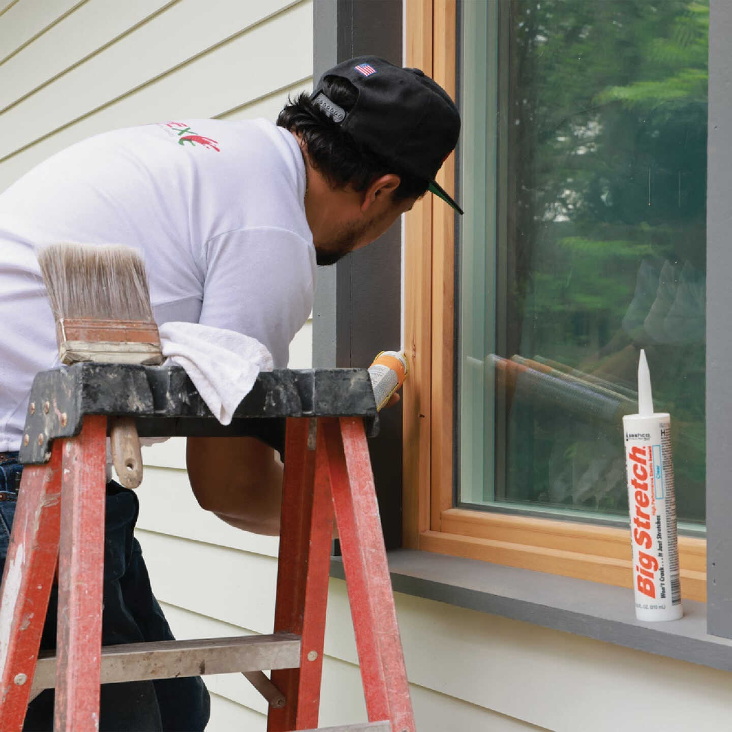 Sashco Big Stretch 10.5 Oz. Acrylic Elastomeric Caulk, Almond Image 4