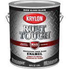 Krylon Rust Tough DTM Oil-Based Gloss Rust Control Enamel, Black, 1 Gal. Image 4