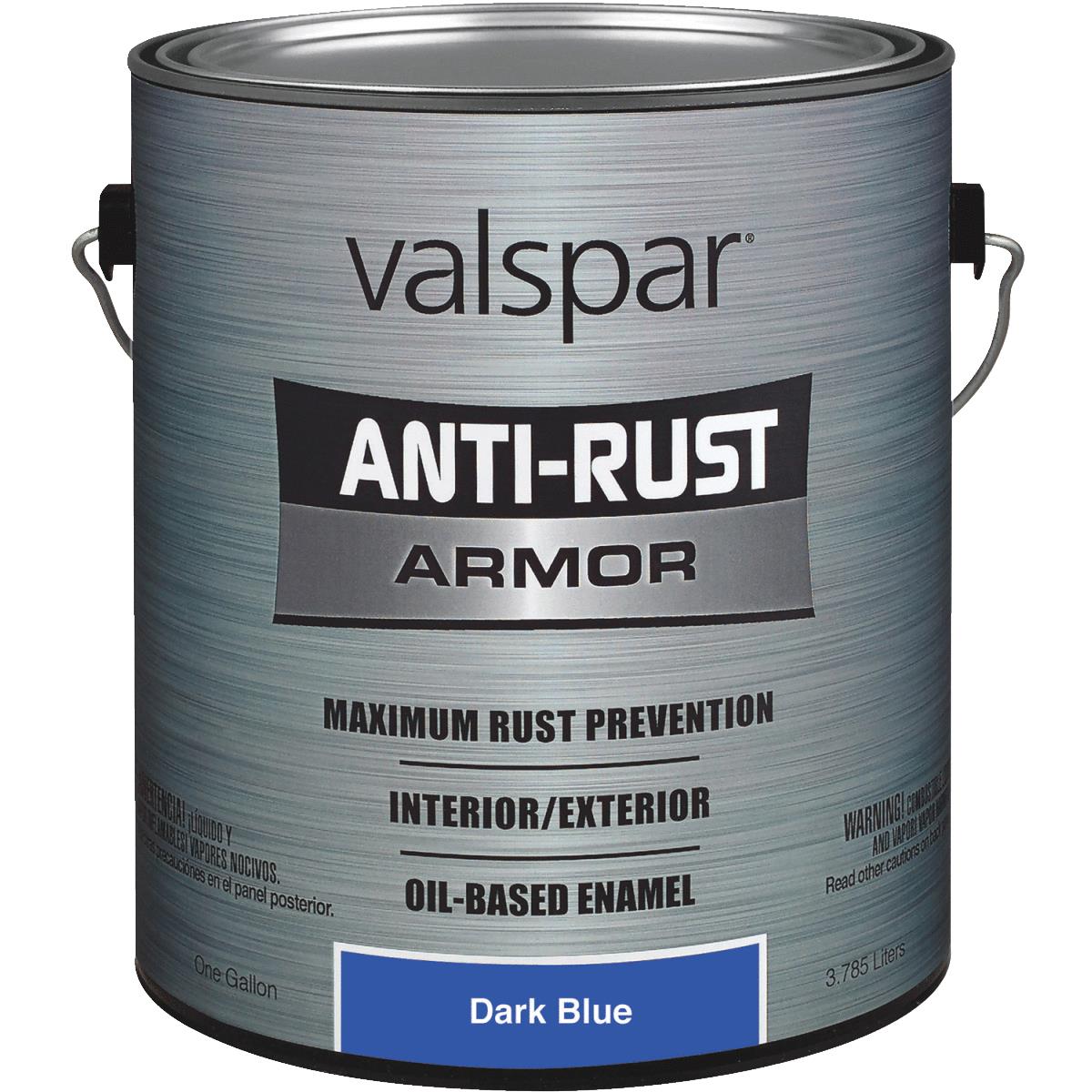 Valspar Anti-Rust Oil-Based Gloss Armor Rust Control Enamel, Dark Blue, 1 Gal.