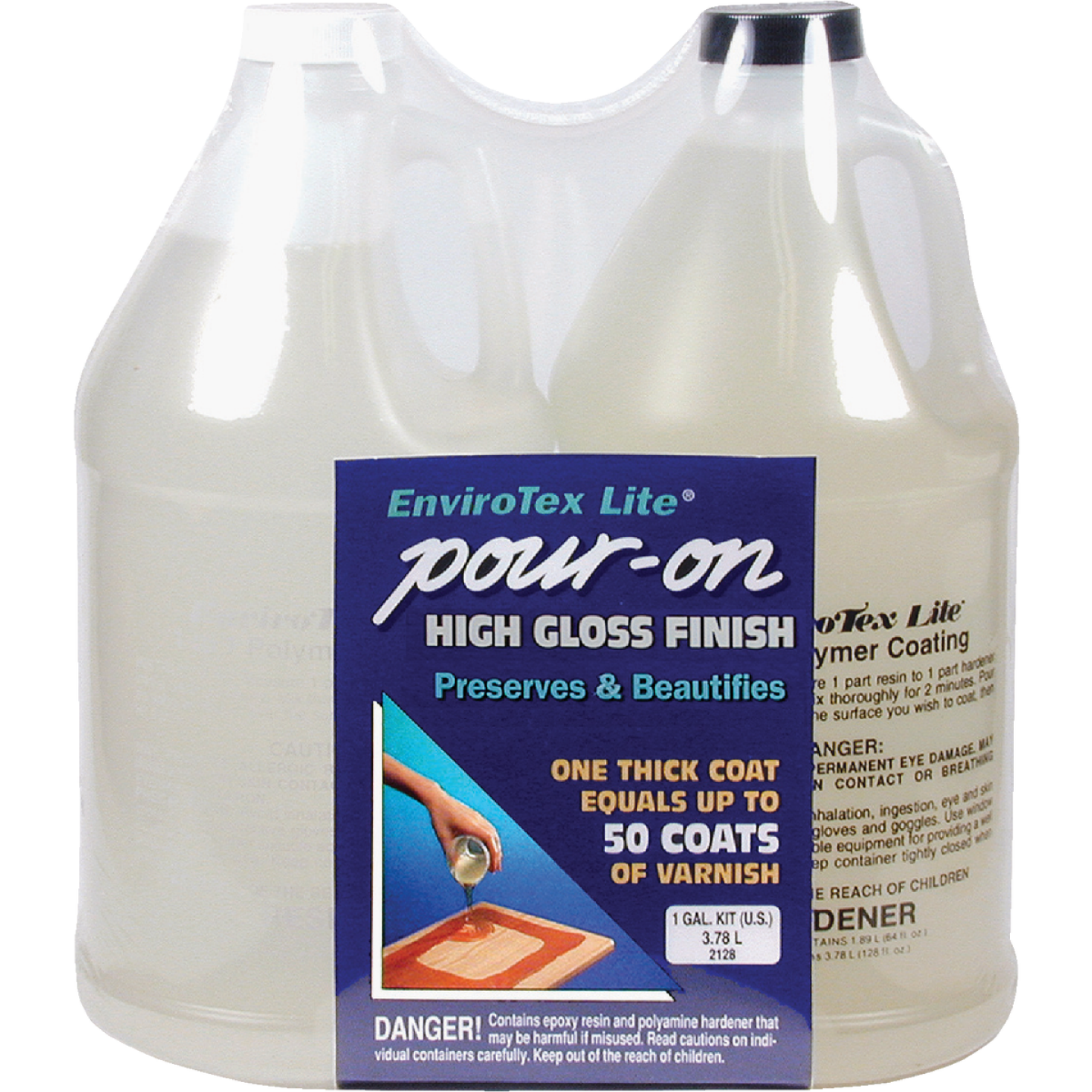 Envirotex Lite Pour-On 1 Gal. Kit High Gloss Finish Image 1