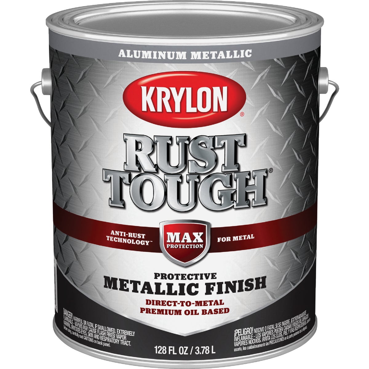 Krylon Rust Tough DTM Oil-Based Gloss Rust Control Enamel, Aluminum, 1 Gal. Image 1