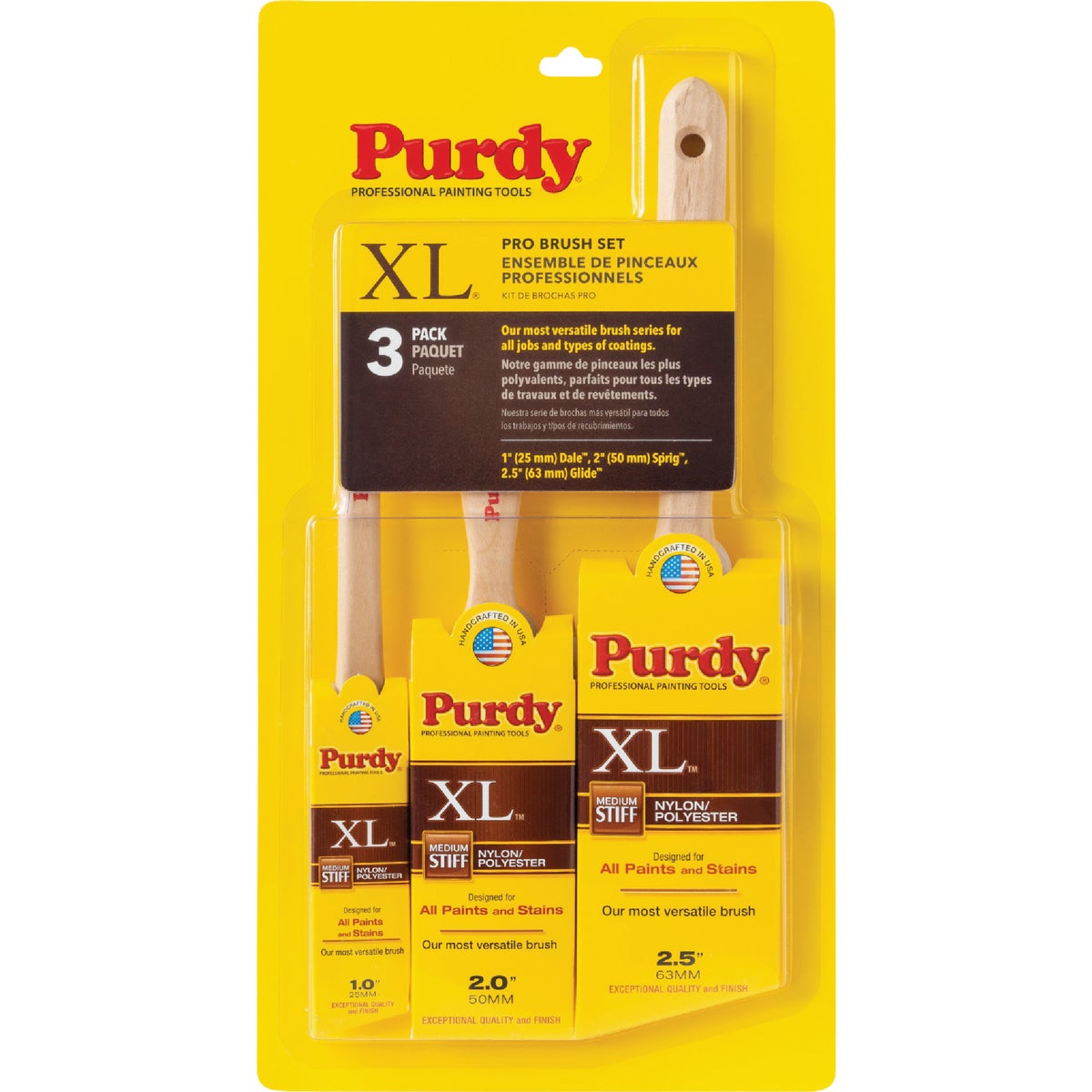 Purdy XL Pro Paint Brush Set (3-Pack)