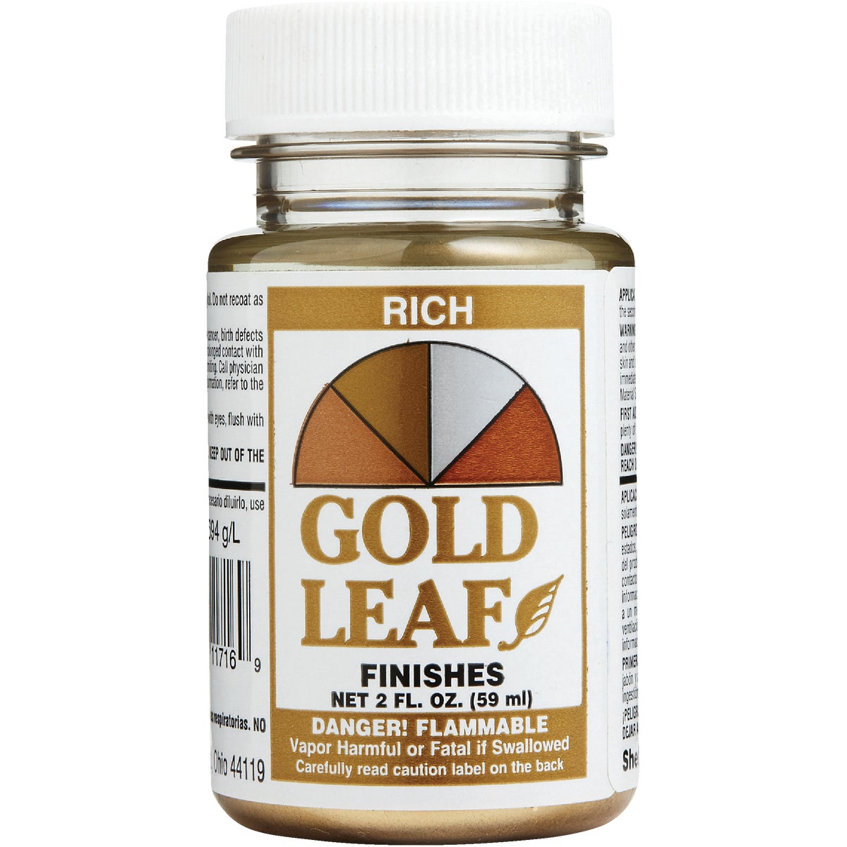 Sheffield Gold Leaf Rich Gold High Gloss Metallic 2 Fl. Oz. Hobby Paint