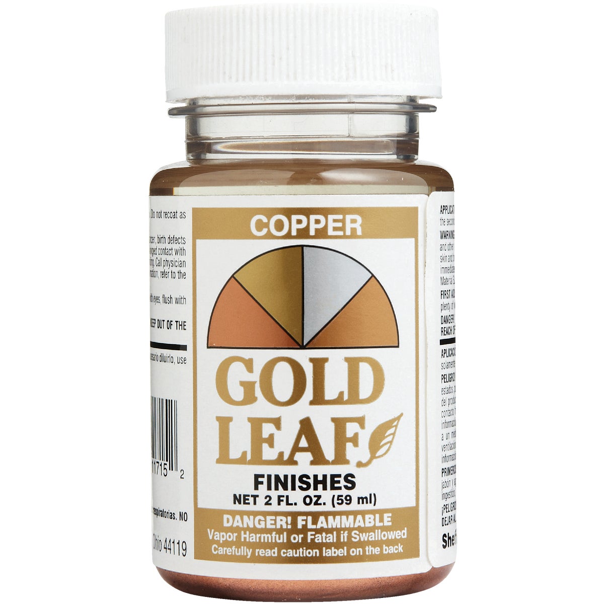 Sheffield Gold Leaf Copper High Gloss Metallic 2 Fl. Oz. Hobby Paint