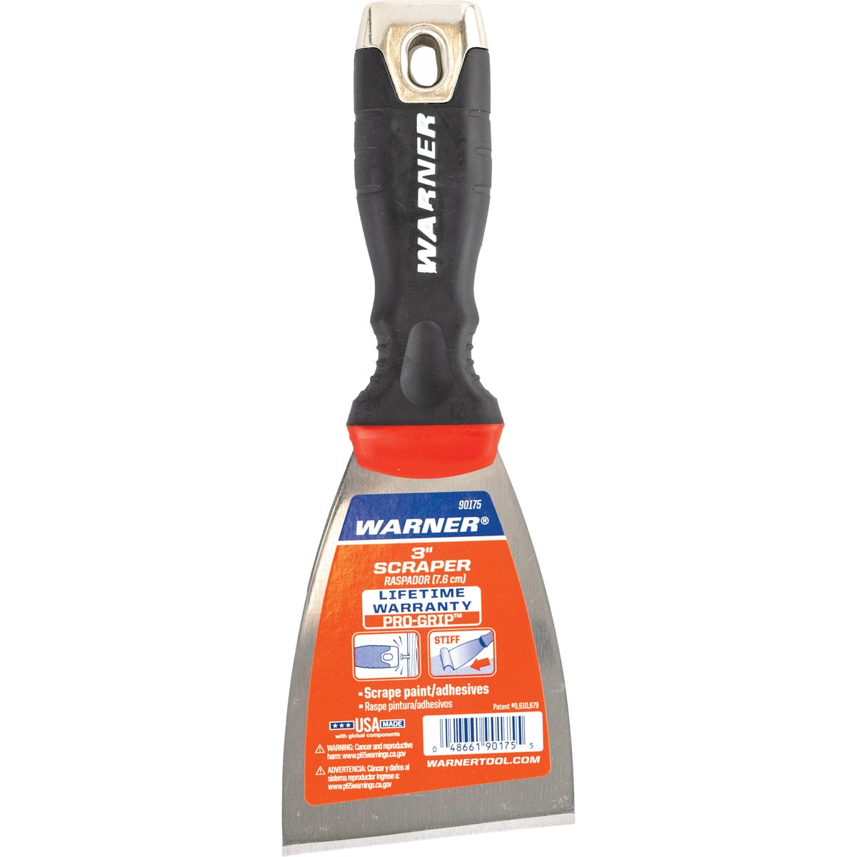 Warner PROGRIP 3 In. Stiff Scraper with Hammer Cap Image 2