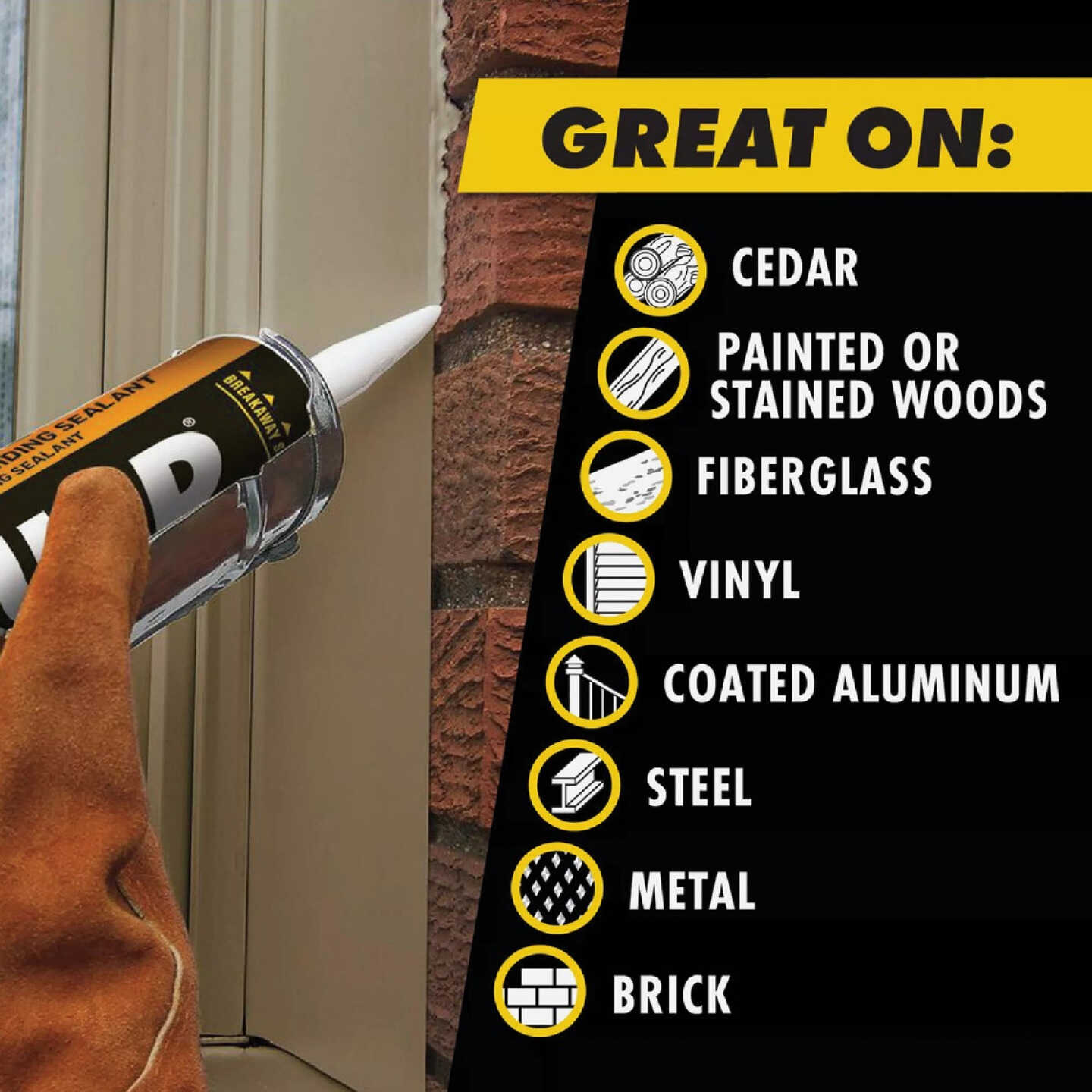 OSI QUAD 10 Oz. Window, Door & Siding Polymer Sealant, Black Image 6