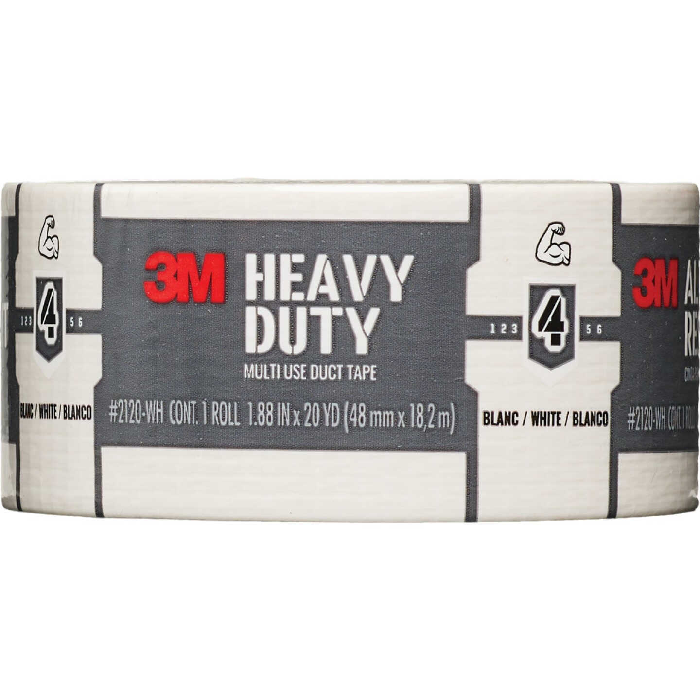 3M 1.88 In. x 20 Yd. White Heavy Duty Duct Tape Image 2