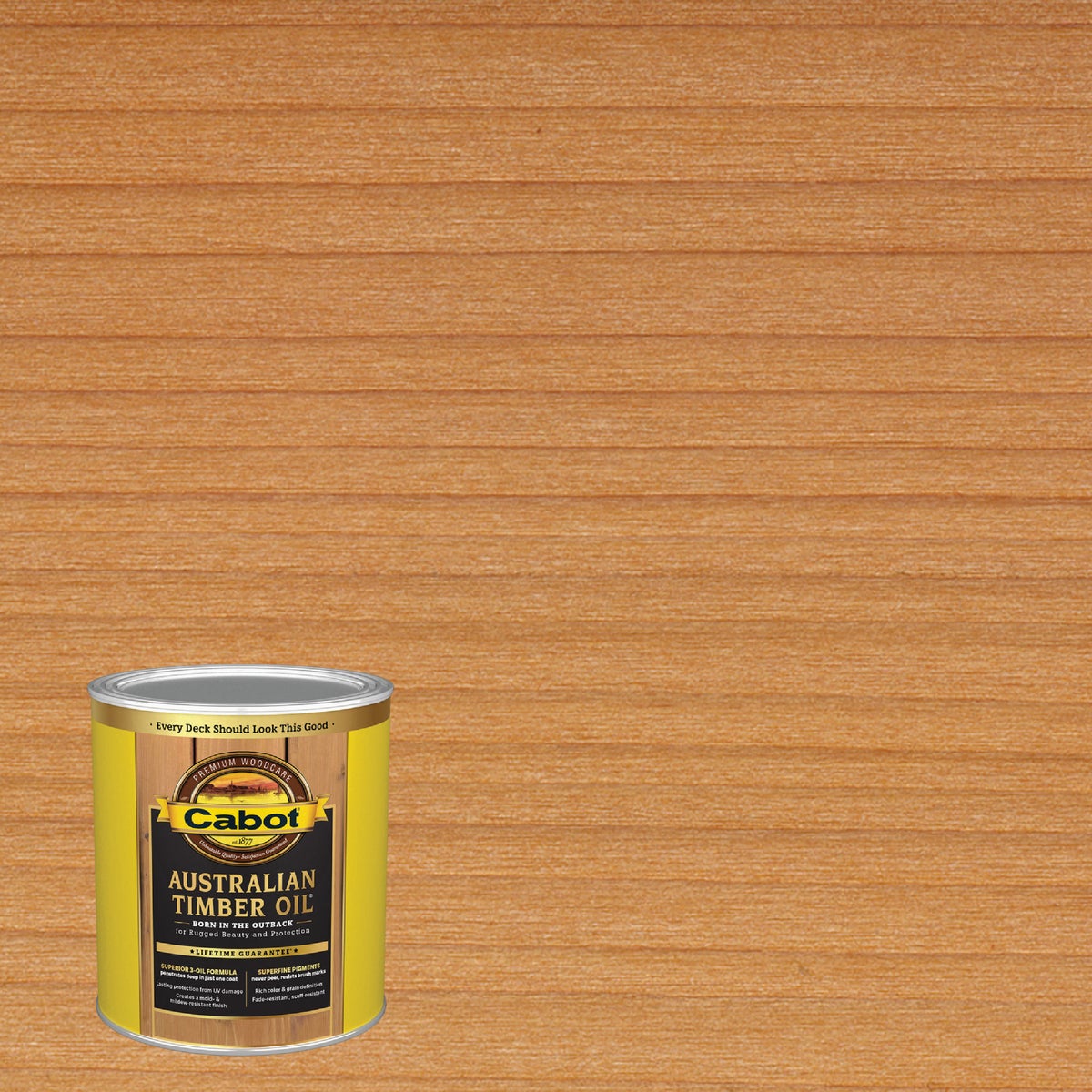 Cabot Australian Timber Oil, Amber Wood, 1 Qt.