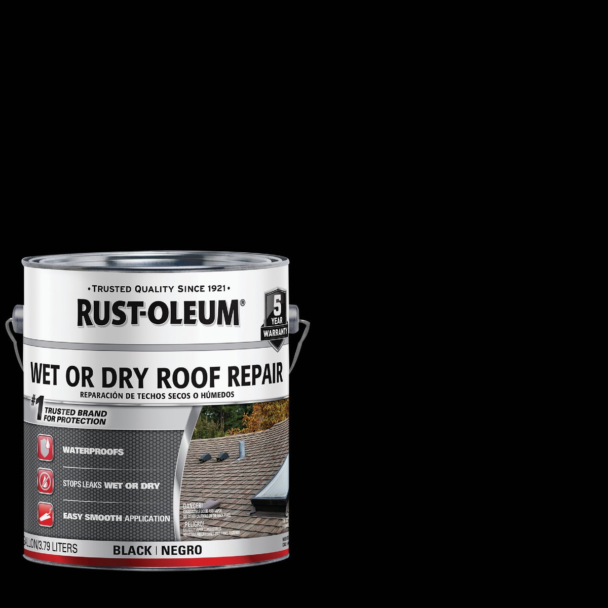 Rust-Oleum 1 Gal. Black Wet or Dry Roof Repair