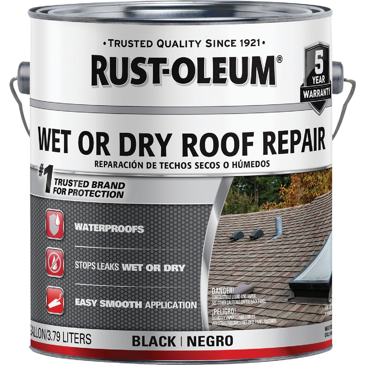 Rust-Oleum 1 Gal. Black Wet or Dry Roof Repair Image 3