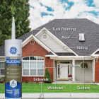 GE Advanced Silicone Window & Door Sealant, Black, 10.1 Oz. Cartridge Image 3