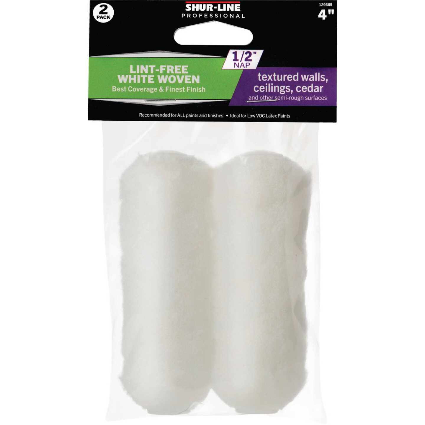 Shur-Line Best 4 In. x 1/2 In. Woven Roller Cover (2-Pack) Image 1