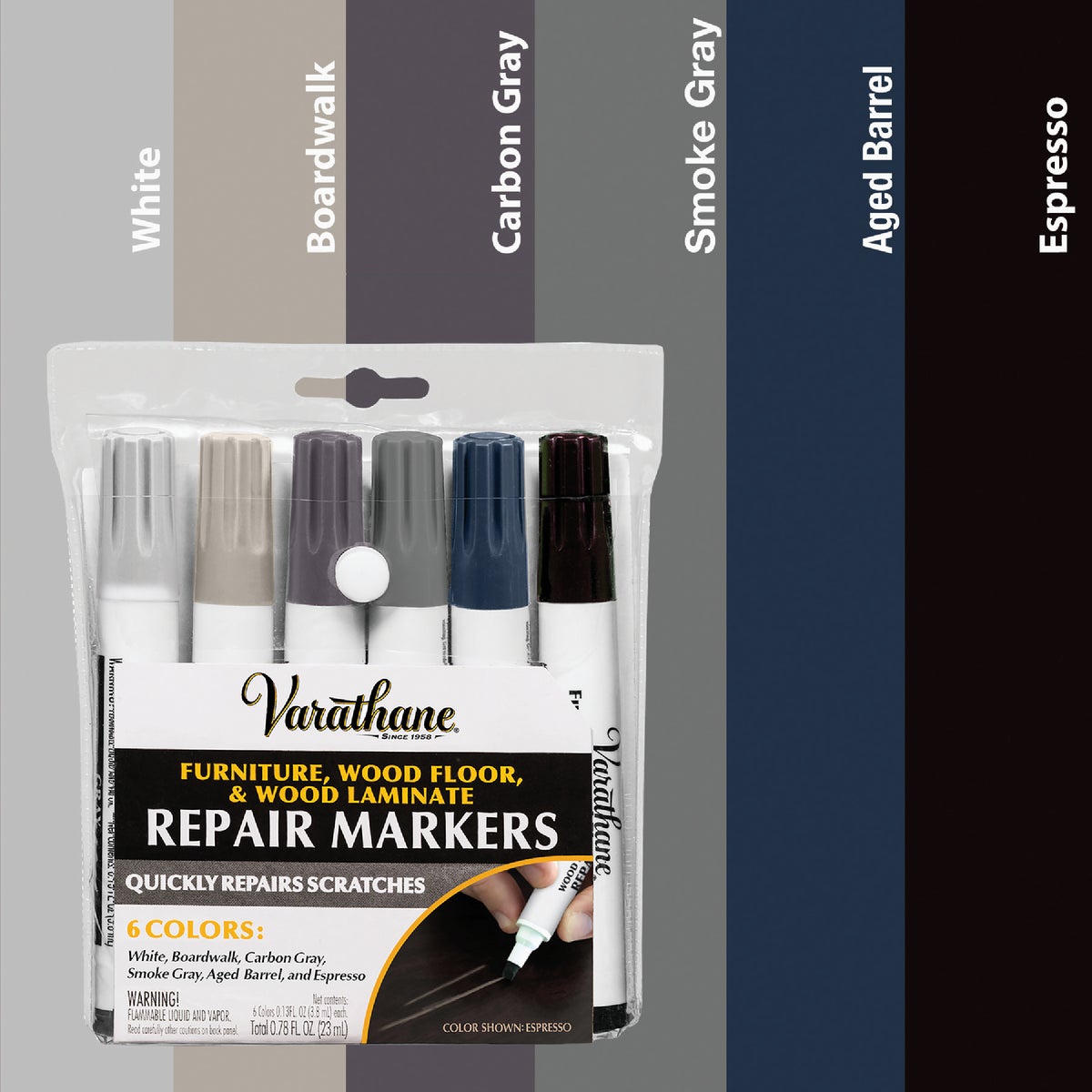 Varathane Furniture, Wood Floor and Laminate Repair Markers (6-Count)