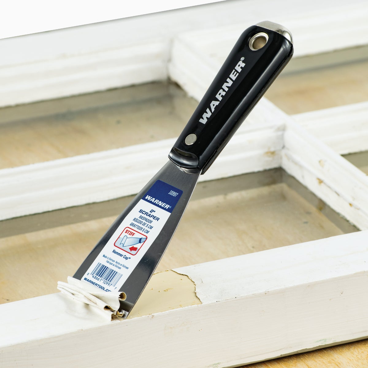 Warner Painter's Series 2 In. Stiff Carbon Steel Scraper with Hammer Cap Image 2