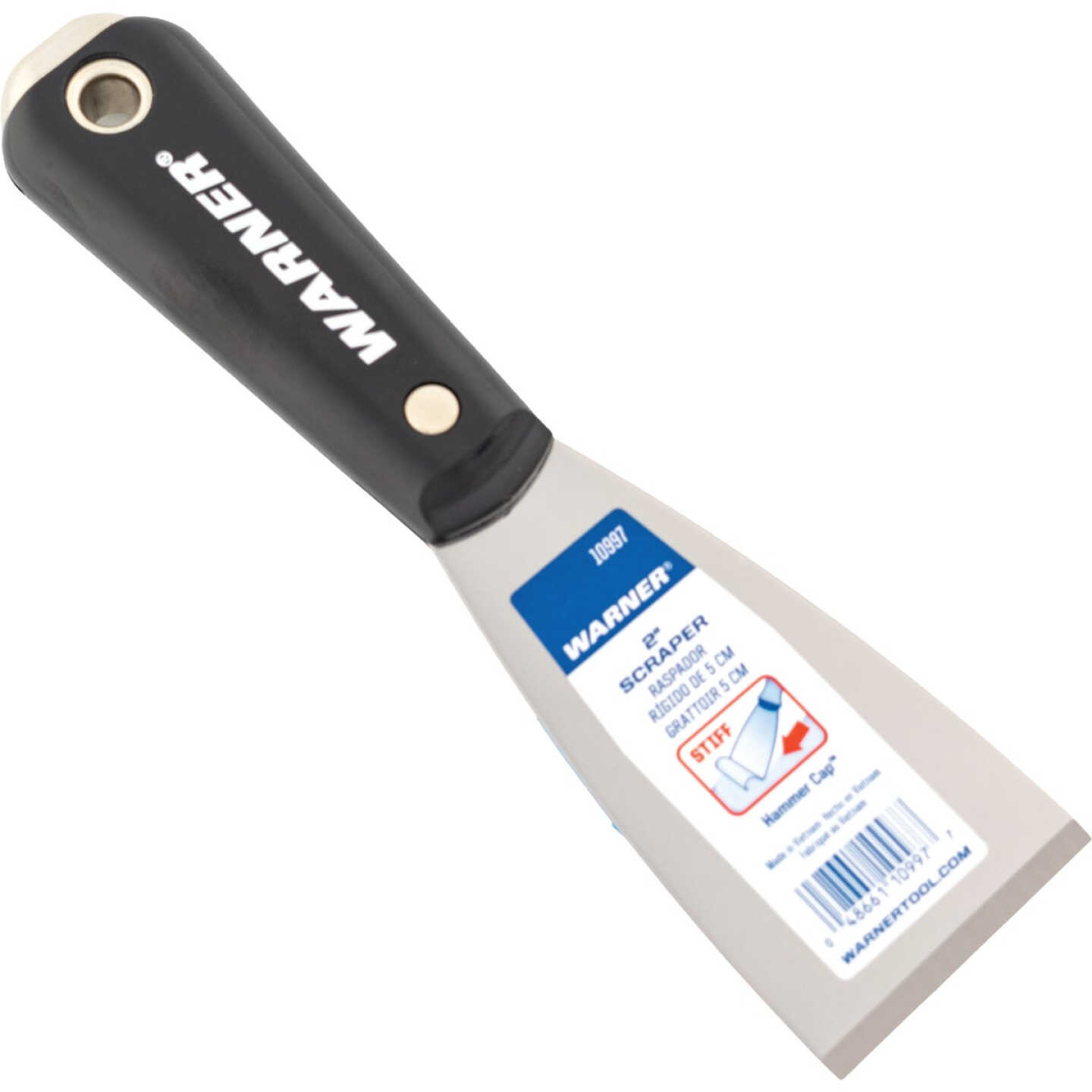 Warner Painter's Series 2 In. Stiff Carbon Steel Scraper with Hammer Cap Image 4