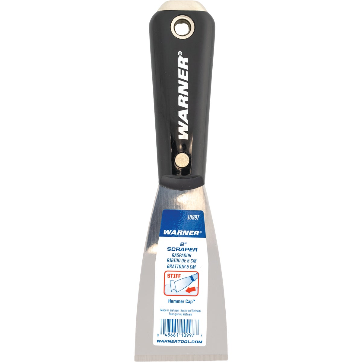 Warner Painter's Series 2 In. Stiff Carbon Steel Scraper with Hammer Cap Image 3