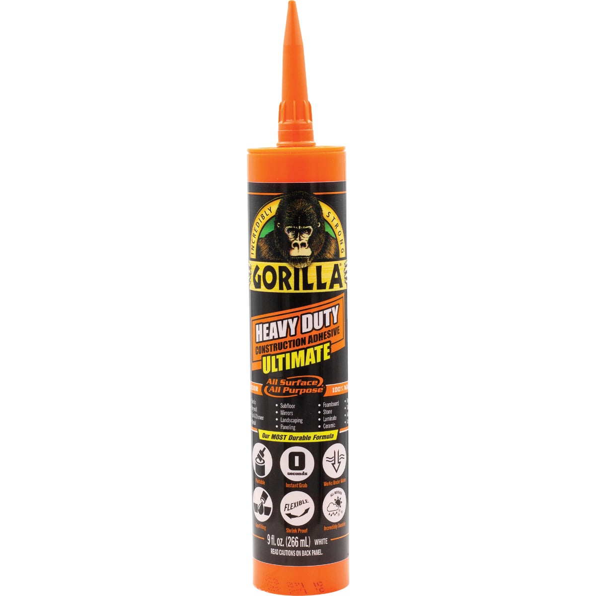 Gorilla 9 Oz. Heavy Duty Ultimate Construction Adhesive