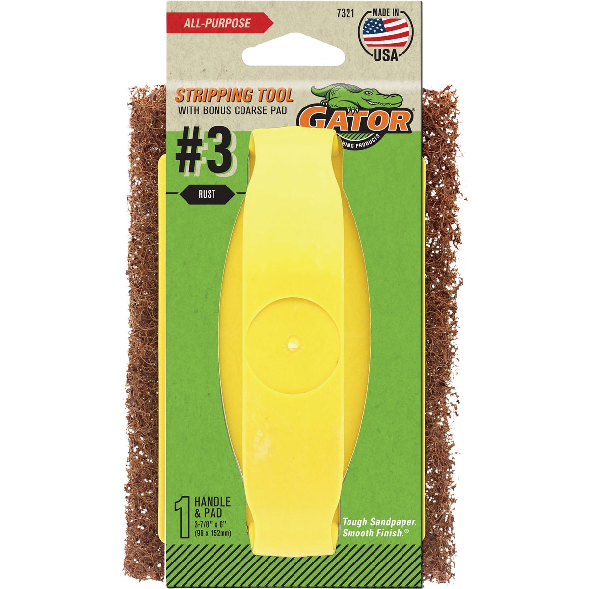 Gator Synthetic Steel Wool Hand Stripping Tool, #3 Coarse