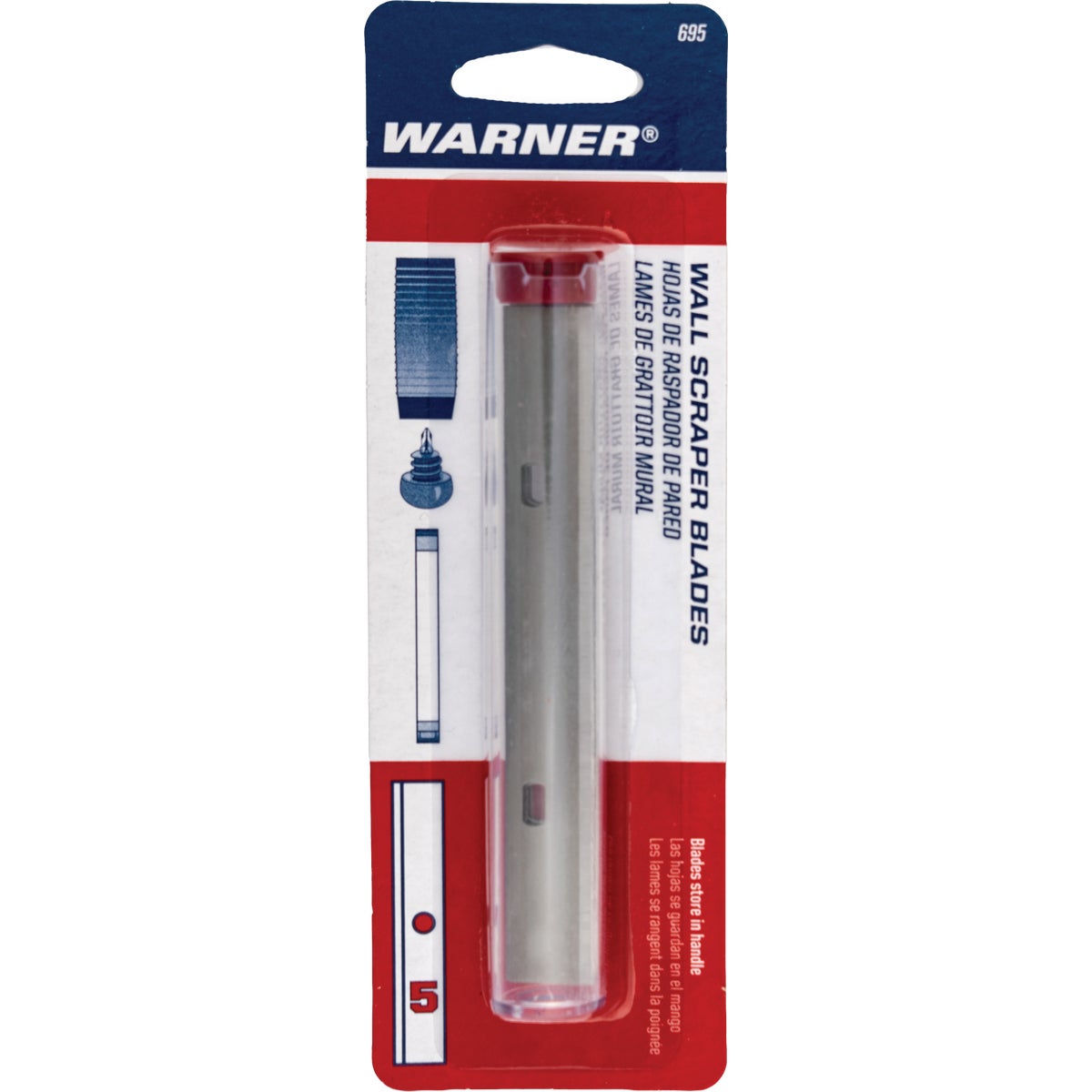 Warner 4 In. Replacement Scraper Blade (5-Pack) Image 2