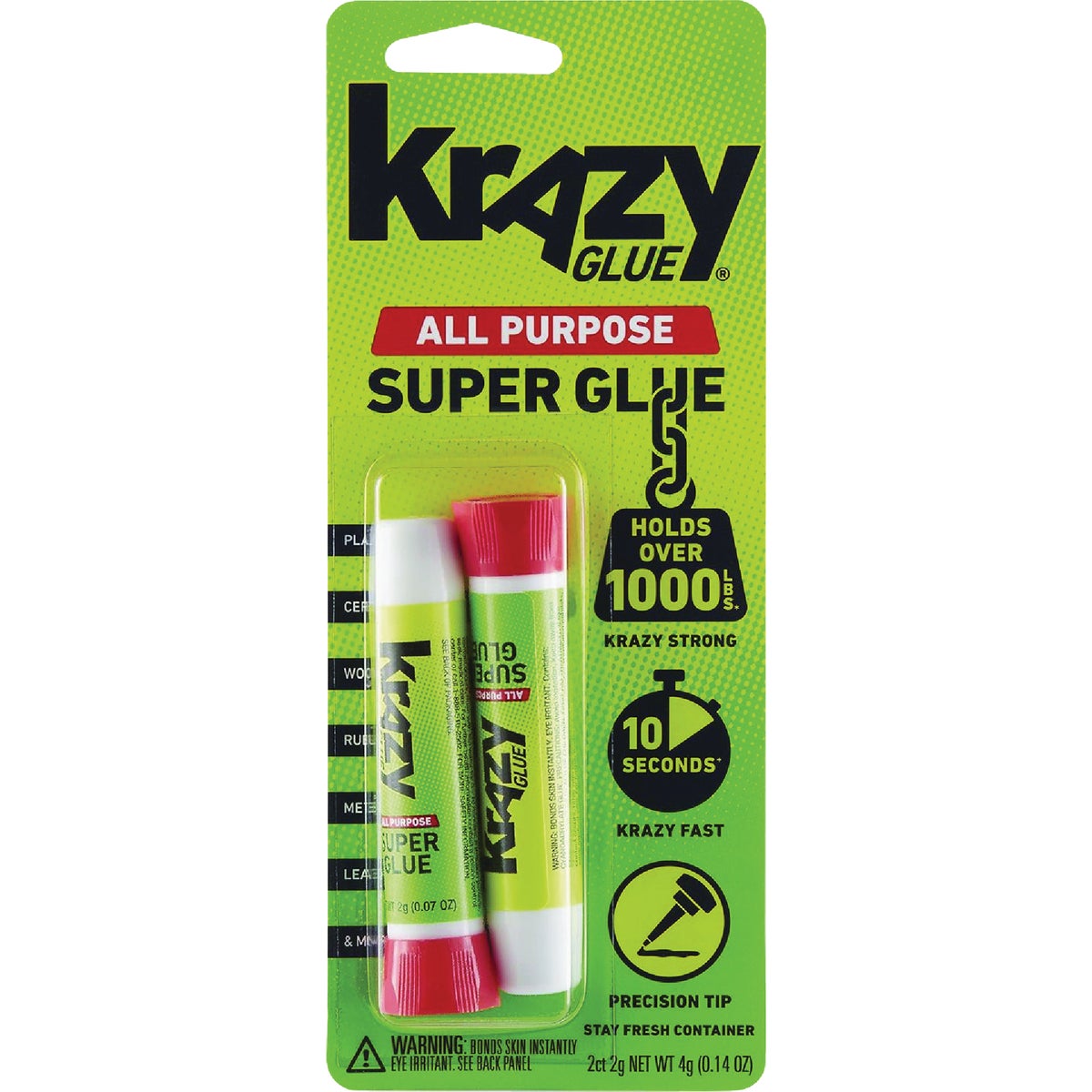 Krazy Glue 0.14 Oz. All-Purpose Super Glue Tube (2-Pack)