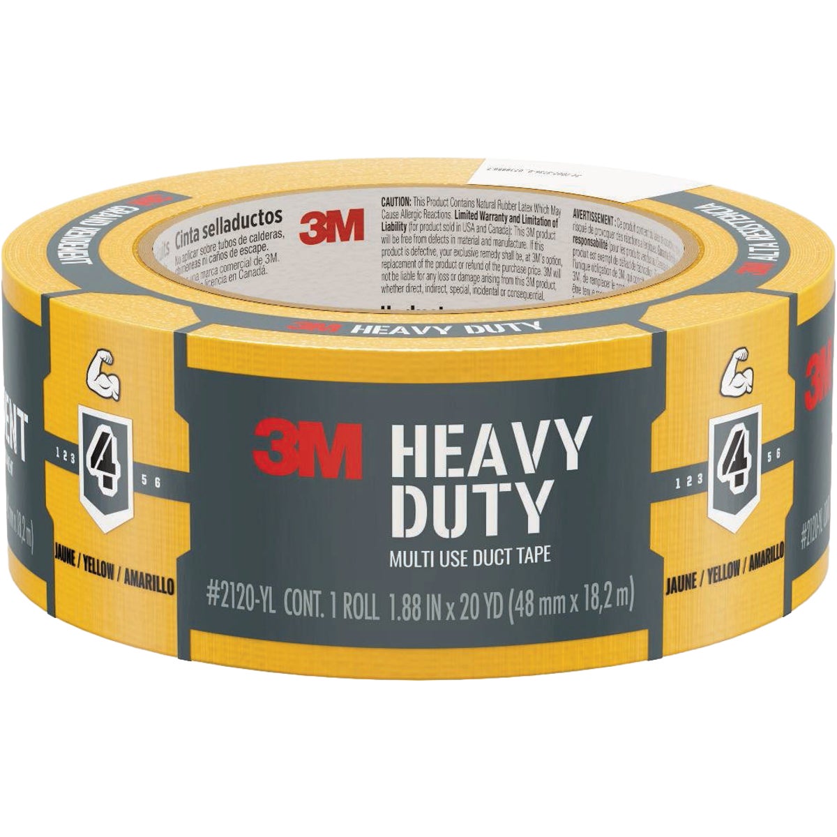 3M 1.88 In. x 20 Yd. Yellow Heavy Duty Duct Tape