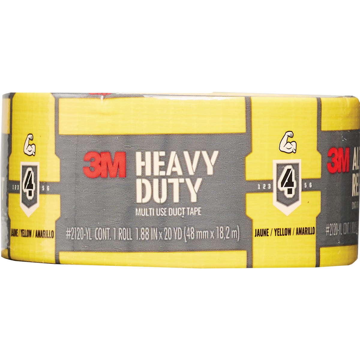 3M 1.88 In. x 20 Yd. Yellow Heavy Duty Duct Tape Image 2