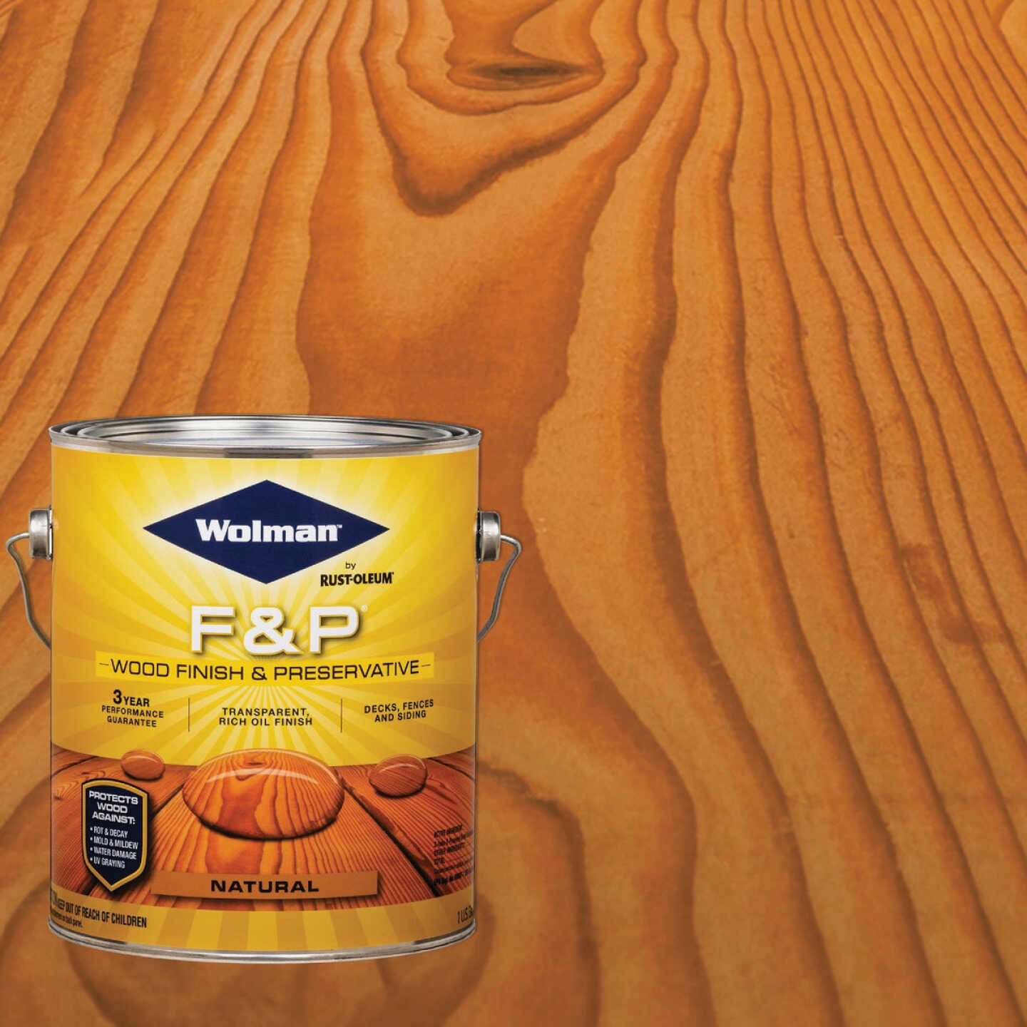 Wolman F&P Transparent Wood Finish And Preservative, Natural, 1 Gal. Image 1