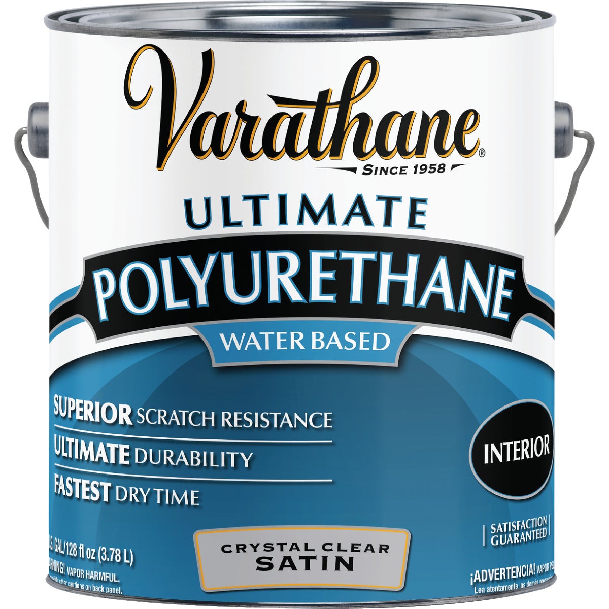 Varathane Satin No Odor Water Based Interior Polyurethane, 1 Gal.