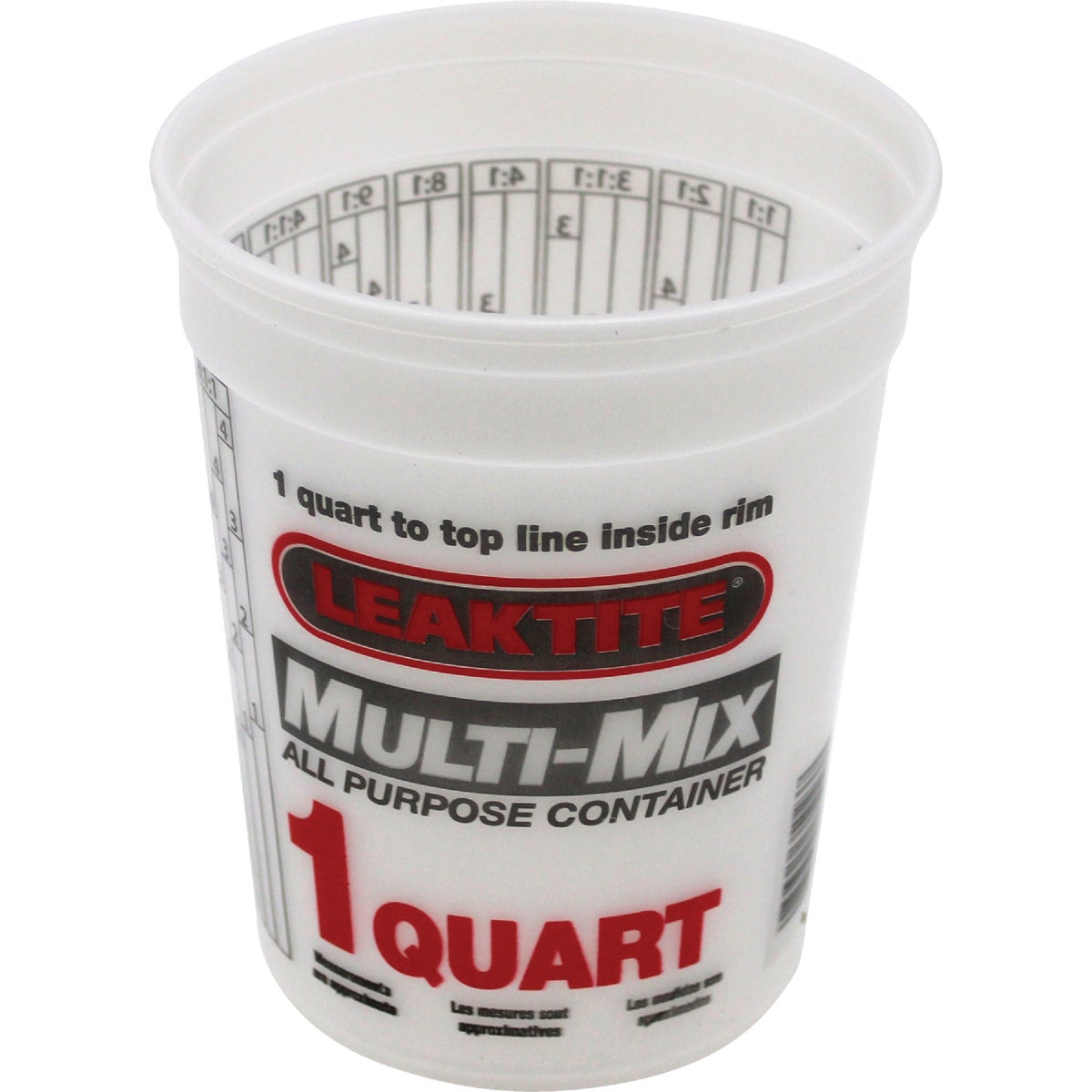 Leaktite 1 Qt. Semi-Transparent Multi-Mix All Purpose Mixing And Storage Container Image 3