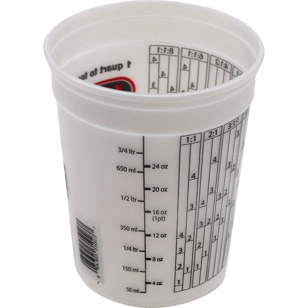 Leaktite 1 Qt. Semi-Transparent Multi-Mix All Purpose Mixing And Storage Container Image 2