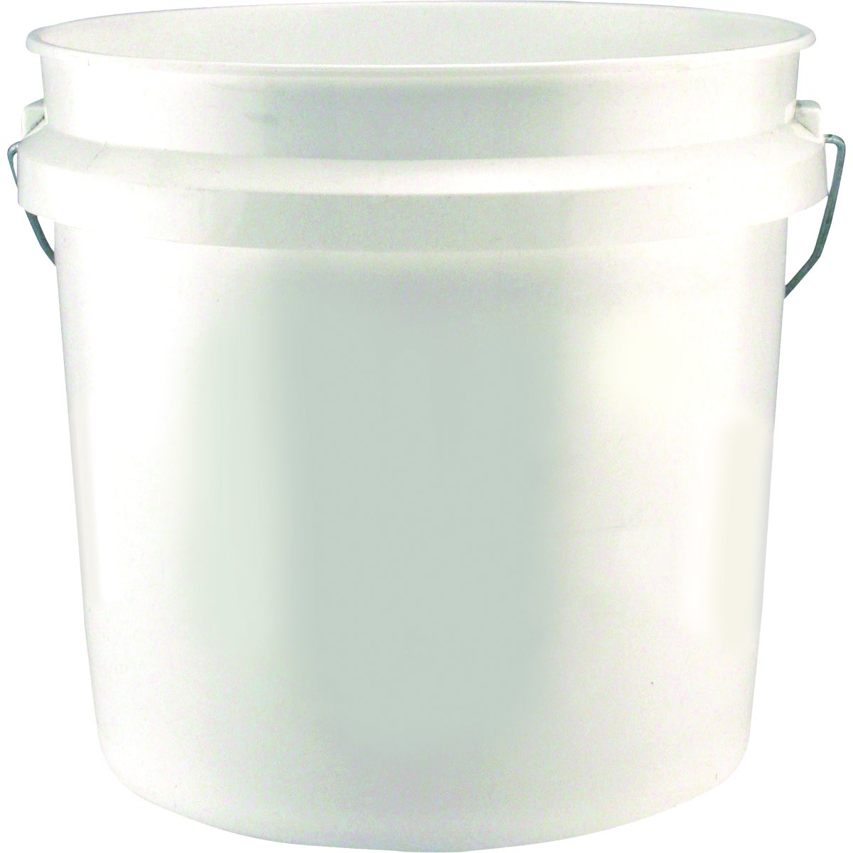 1 Gal White Plastic Pail Image 1